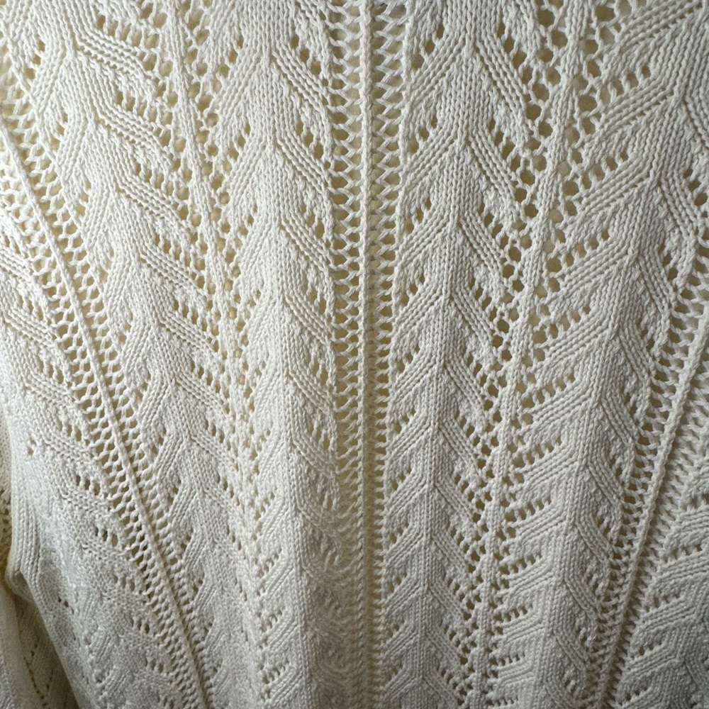 J. Jill Shawl Collar Crochet Cardigan - Picture 3 of 6